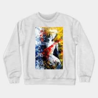 Lady figure abstract painting Crewneck Sweatshirt